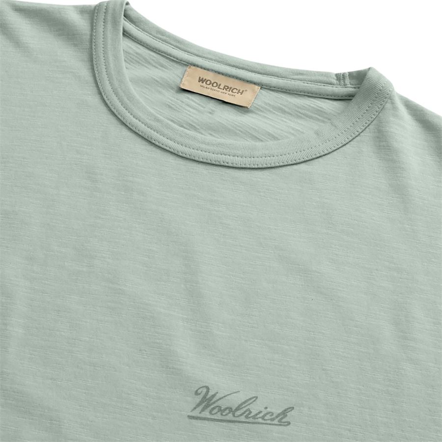 T-shirt maniche corte  in puro cotone fiammato da uomo Woolrich | CFWOTE01616642